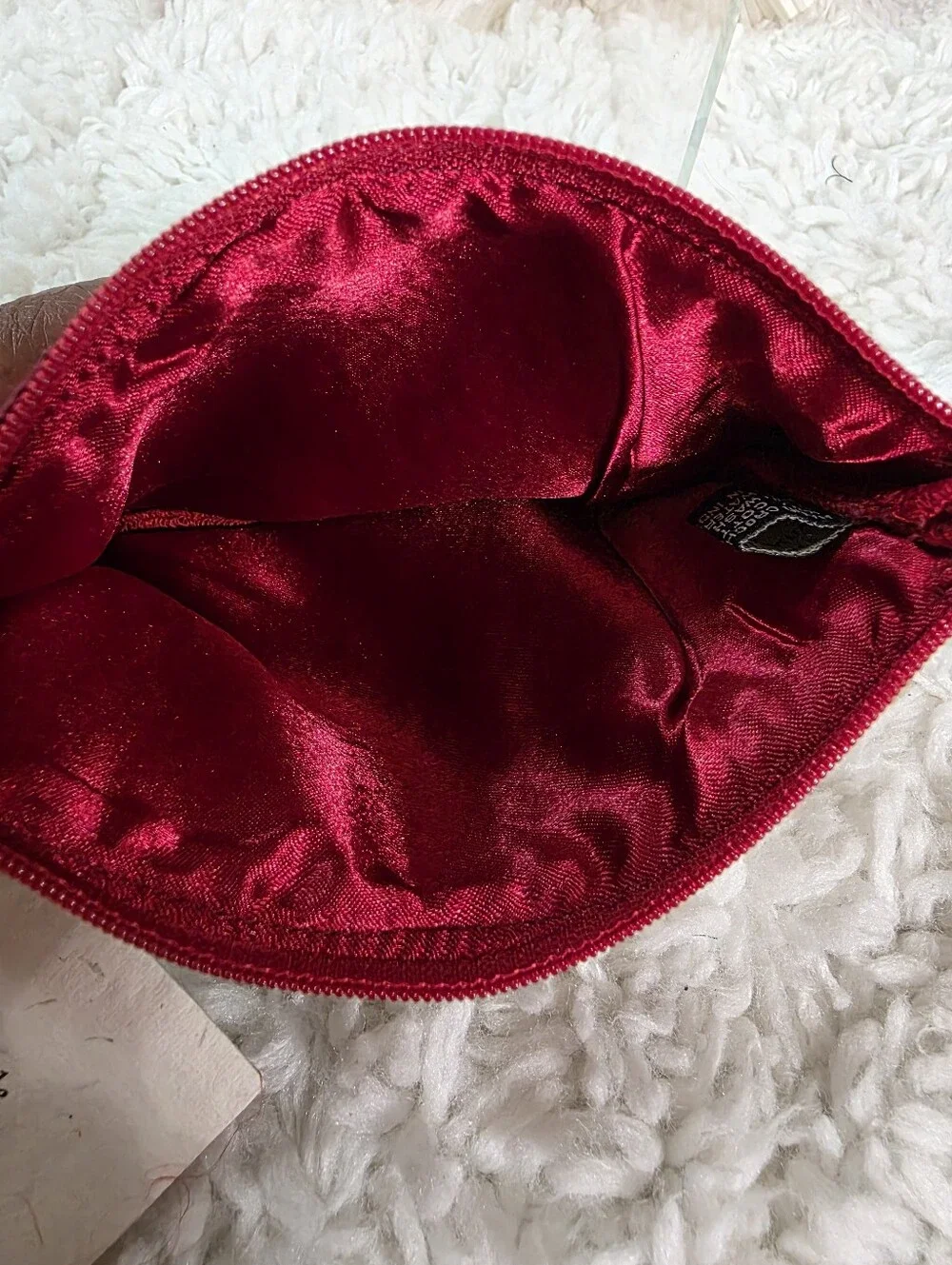 Eternal Thread Crochet Clutch/Makeup Bag in Burgundy/Red